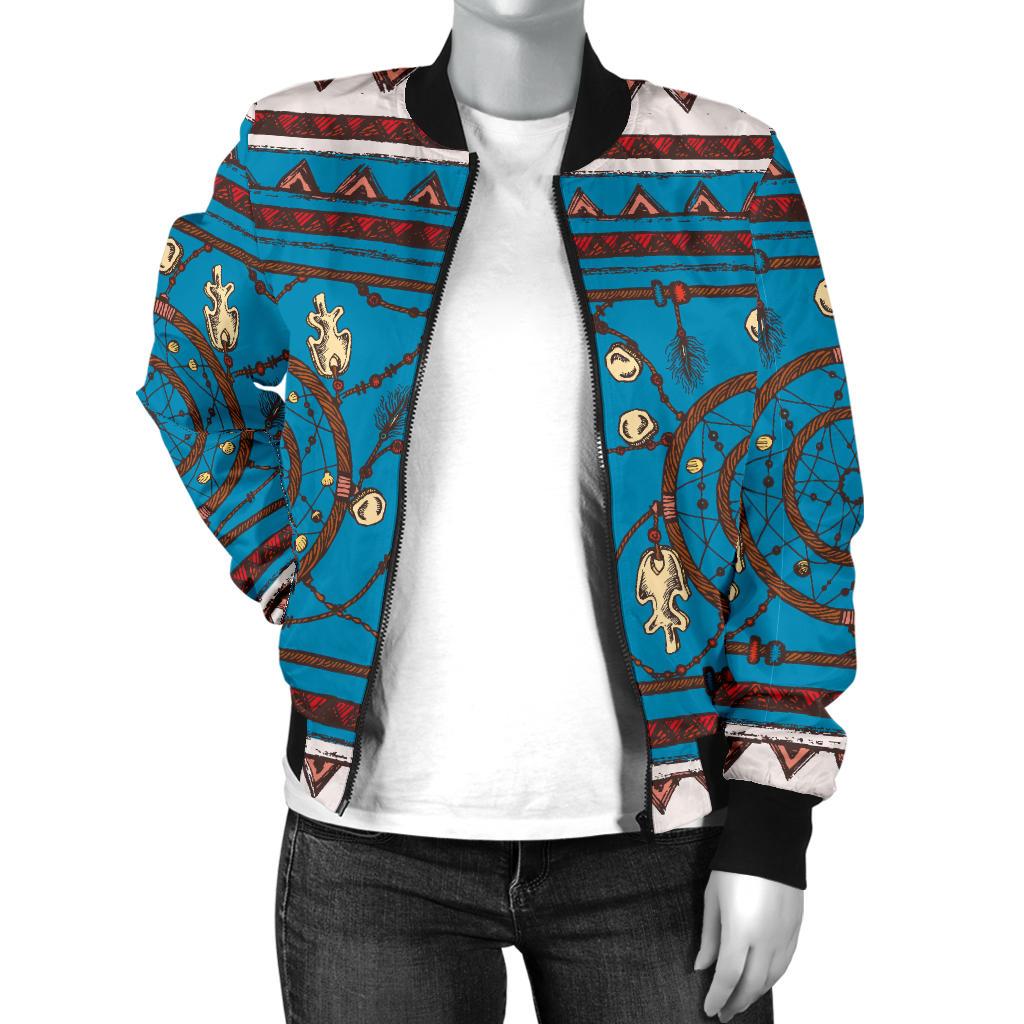 Dream Catcher Aztec Women Casual Bomber Jacket