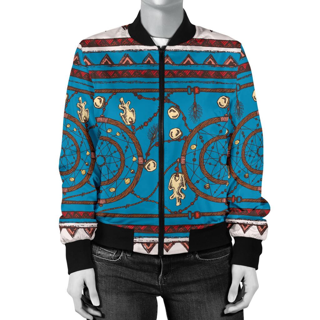 Dream Catcher Aztec Women Casual Bomber Jacket