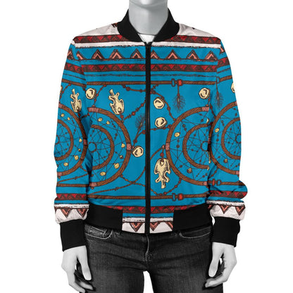 Dream Catcher Aztec Women Casual Bomber Jacket