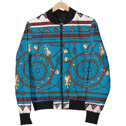 Dream Catcher Aztec Women Casual Bomber Jacket