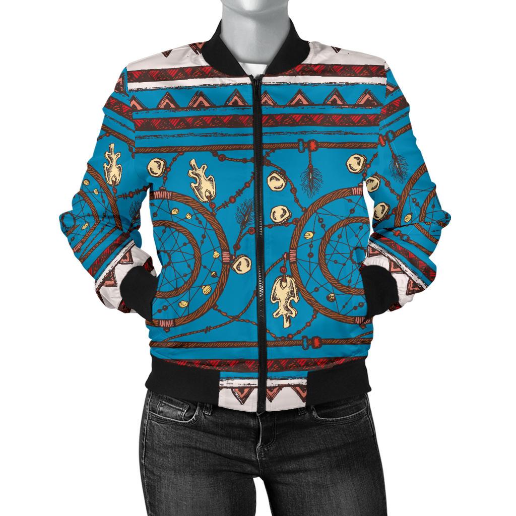 Dream Catcher Aztec Women Casual Bomber Jacket