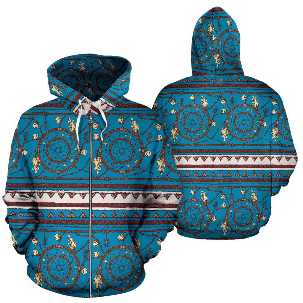 Dream Catcher Aztec Zip Up Hoodie