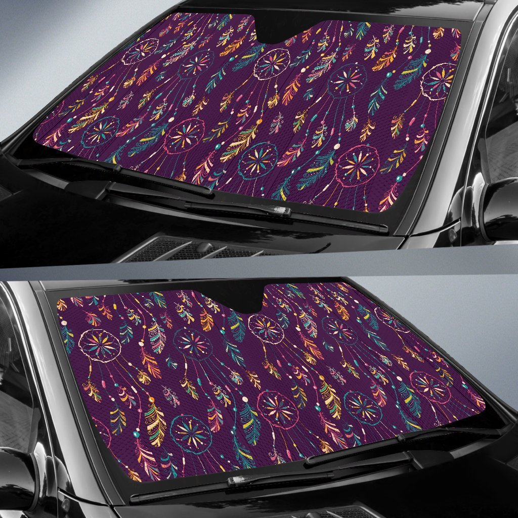 Dream Catcher Boho Design Car Sun Shade For Windshield
