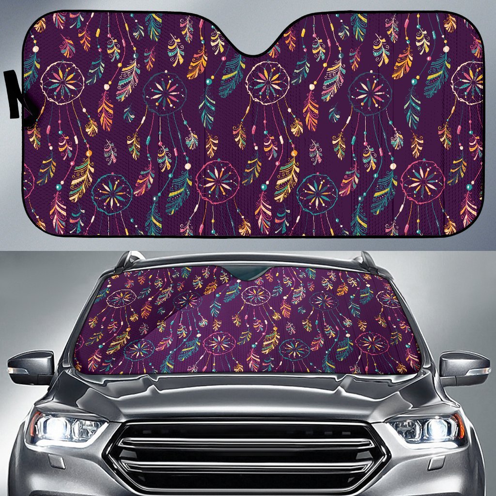 Dream Catcher Boho Design Car Sun Shade For Windshield