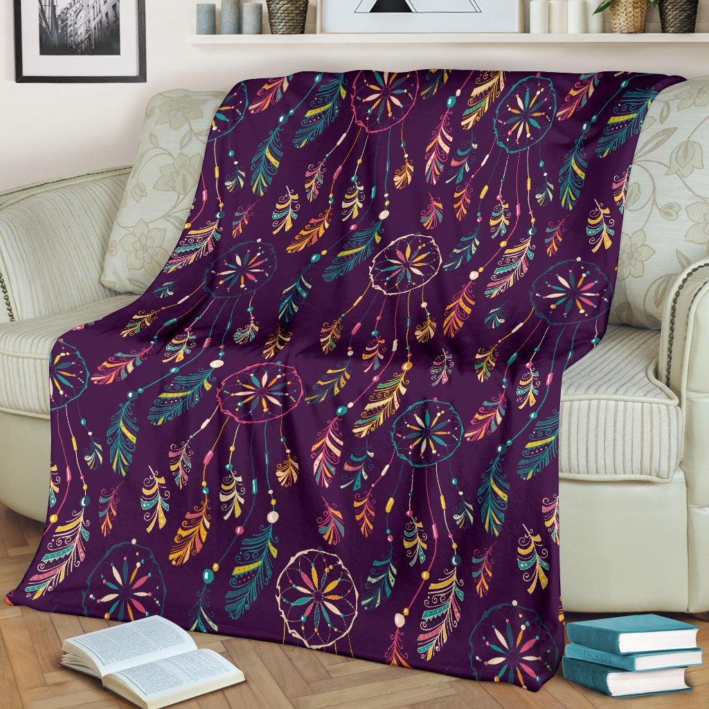 Dream Catcher Boho Design Fleece Blanket