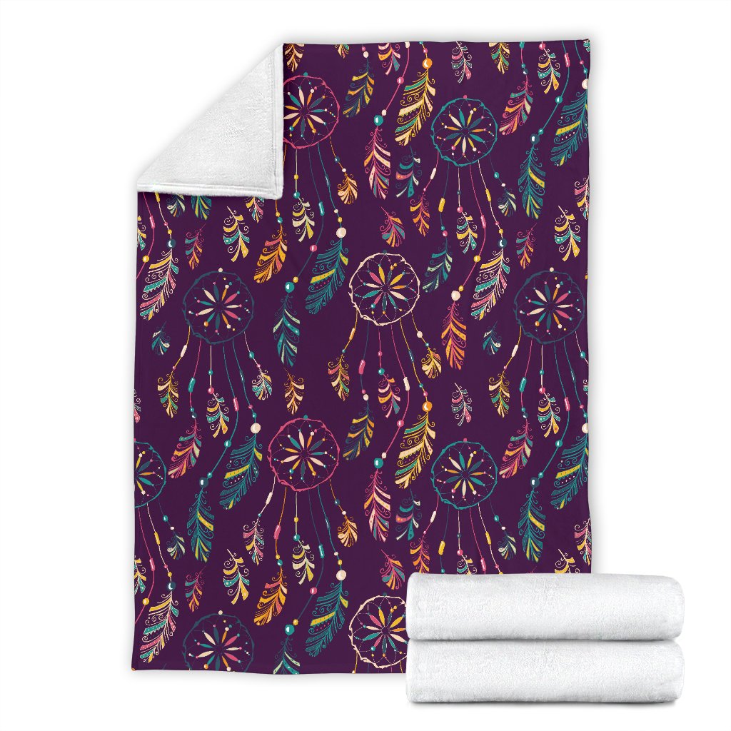 Dream Catcher Boho Design Fleece Blanket