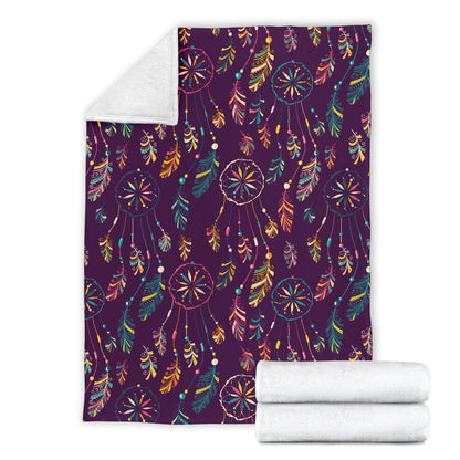 Dream Catcher Boho Design Fleece Blanket