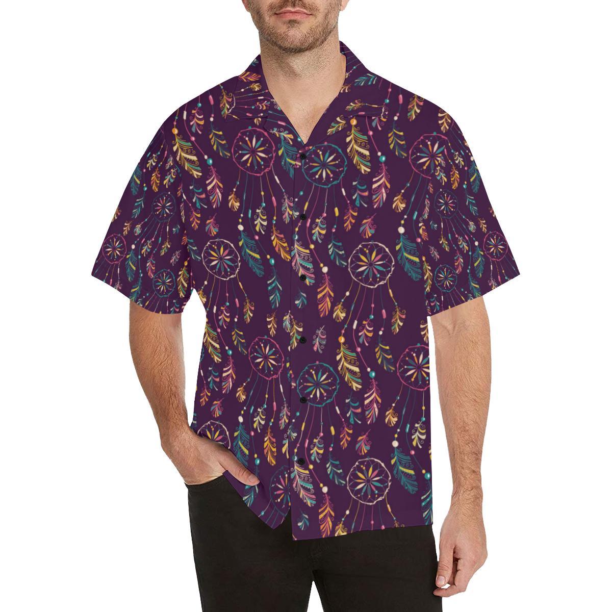 Dream Catcher Boho Design Men Aloha Hawaiian Shirt