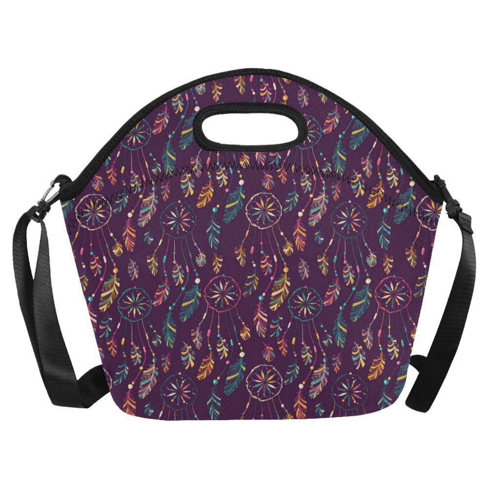 Dream Catcher Boho Design Neoprene Lunch Bag (Model 1669)(Large)-JTAMIGO.COM