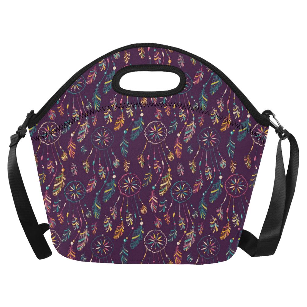 Dream Catcher Boho Design Neoprene Lunch Bag (Model 1669)(Large)-JTAMIGO.COM
