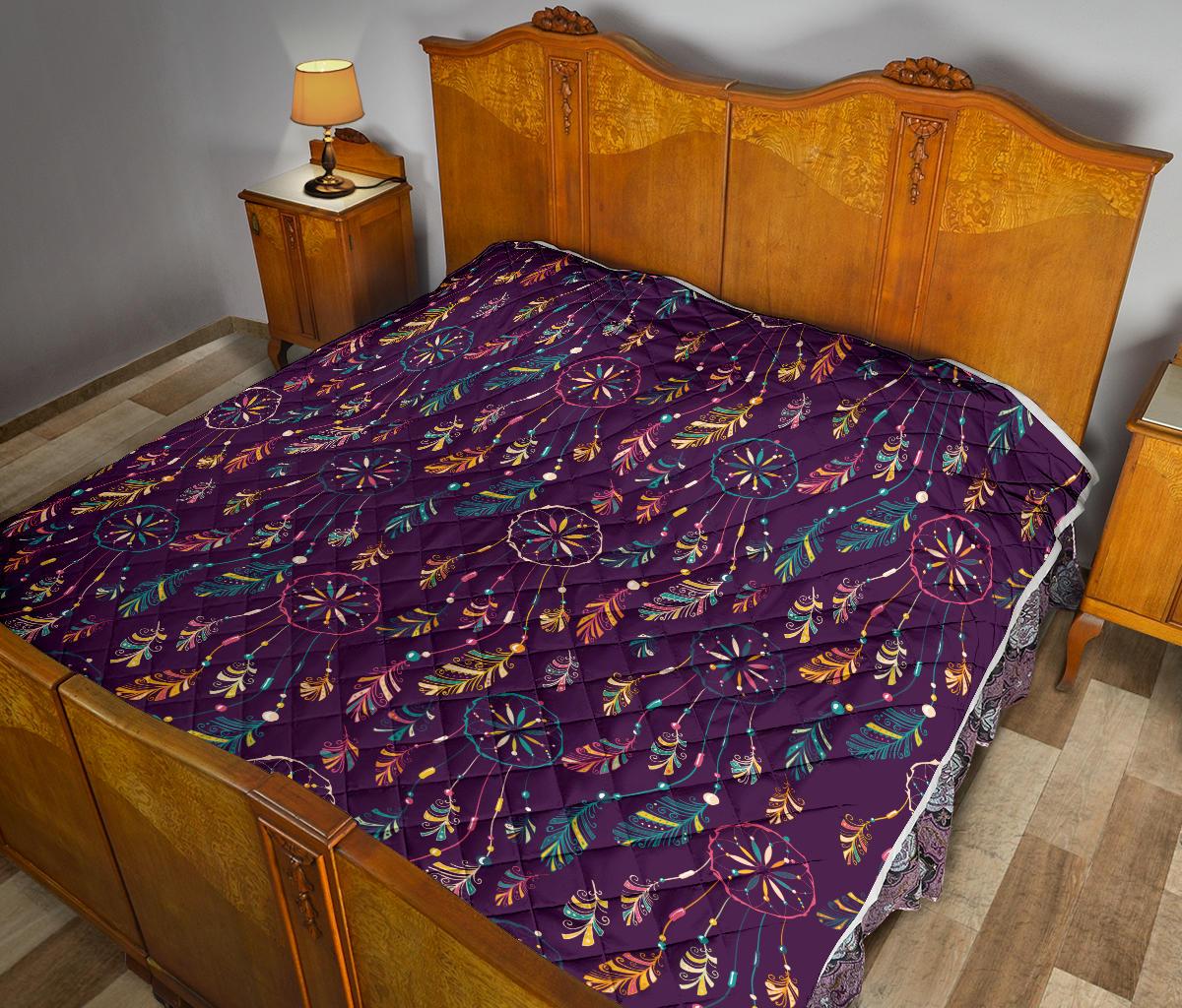 Dream Catcher Boho Design Premium Quilt-JTAMIGO.COM