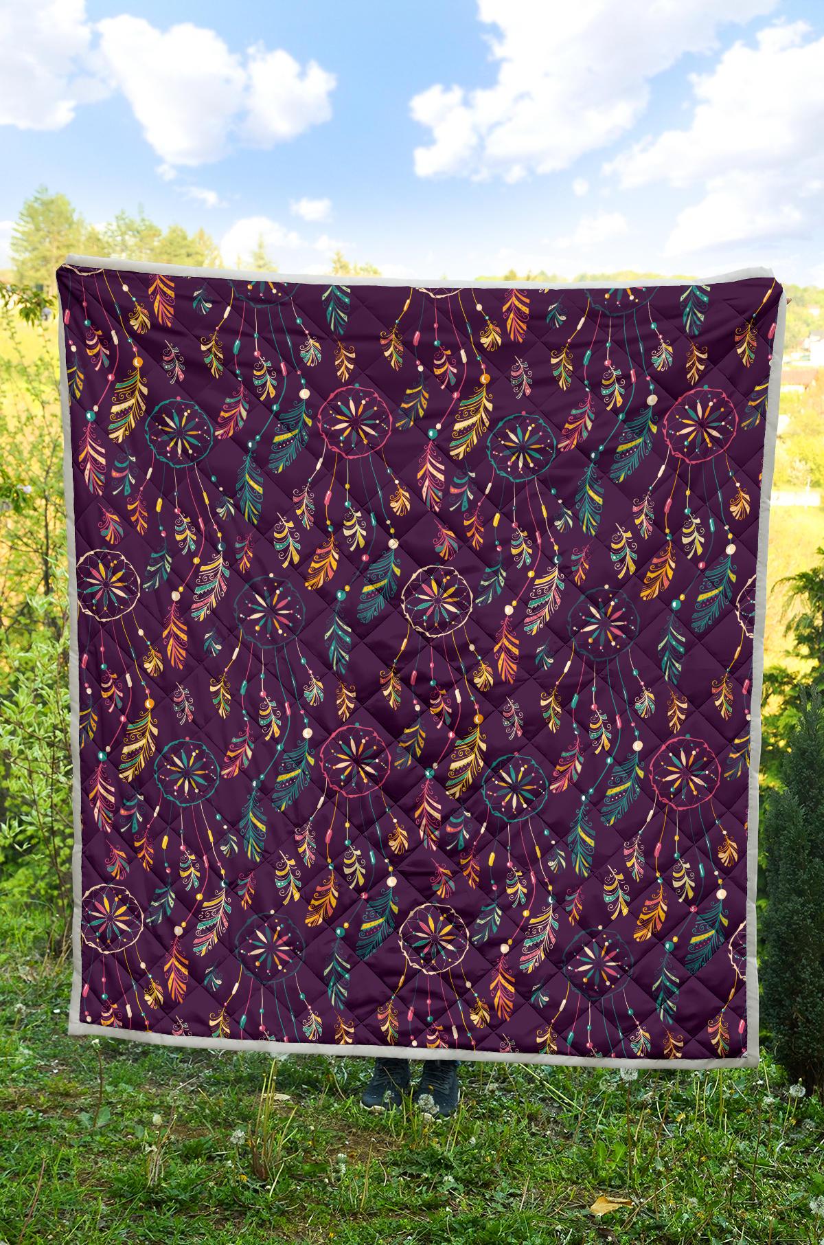 Dream Catcher Boho Design Premium Quilt-JTAMIGO.COM