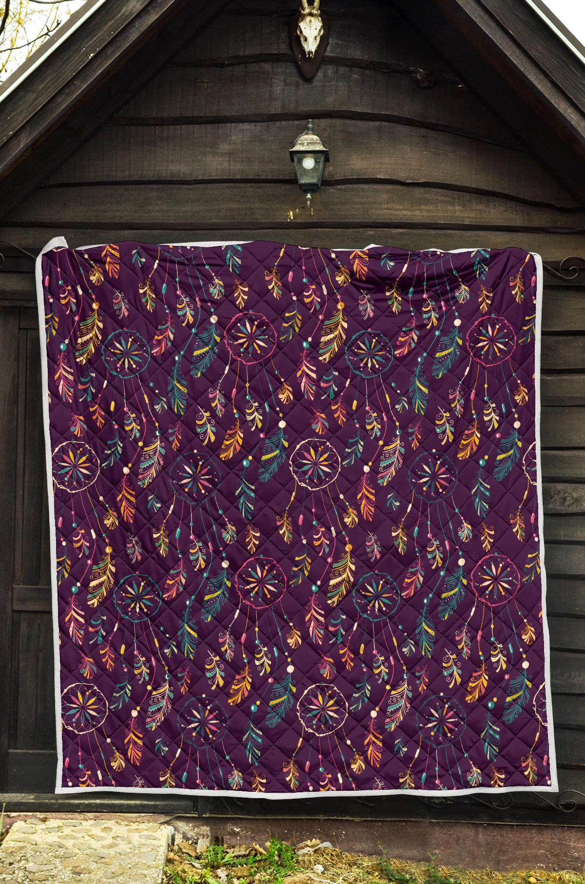 Dream Catcher Boho Design Premium Quilt-JTAMIGO.COM