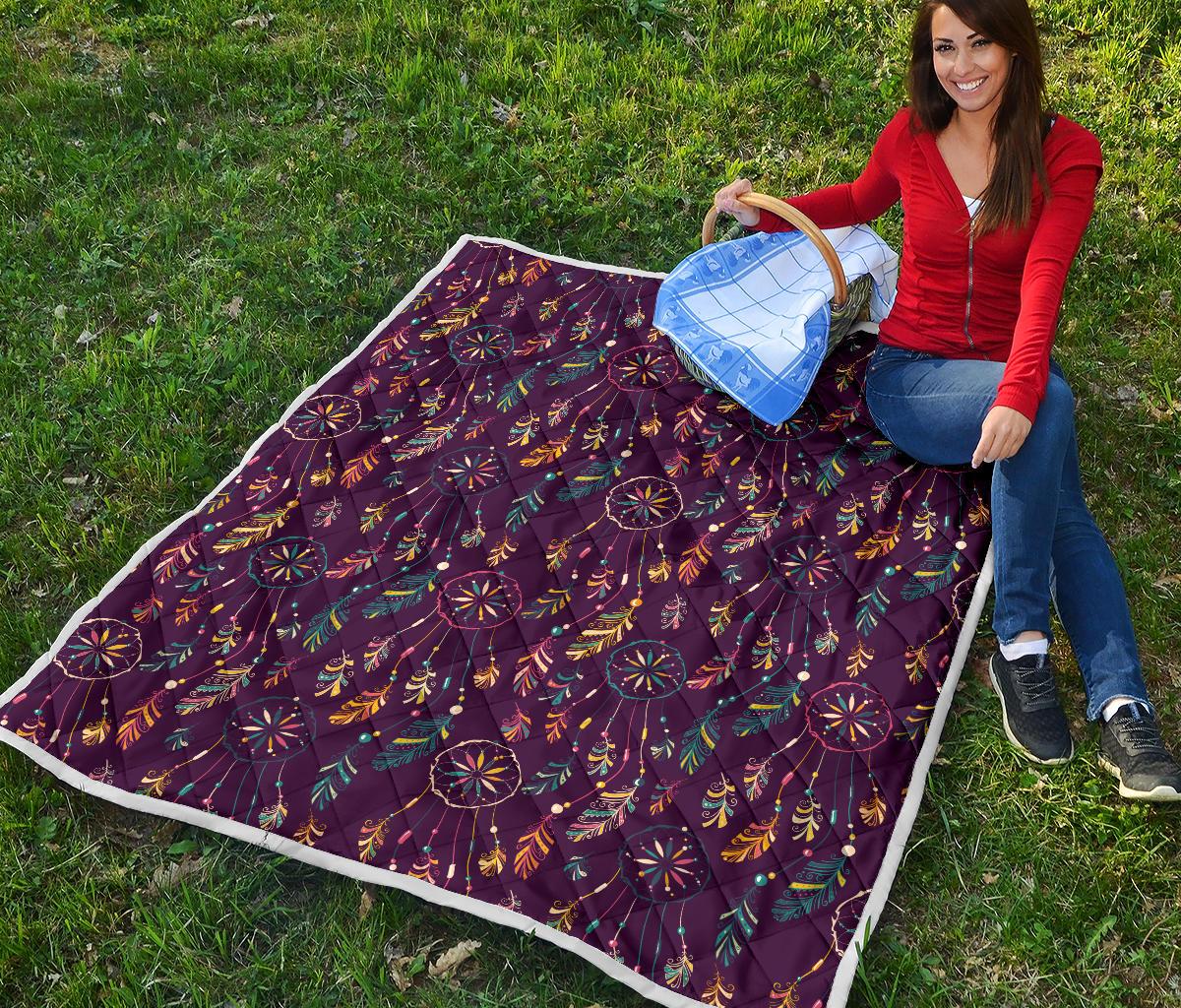Dream Catcher Boho Design Premium Quilt-JTAMIGO.COM