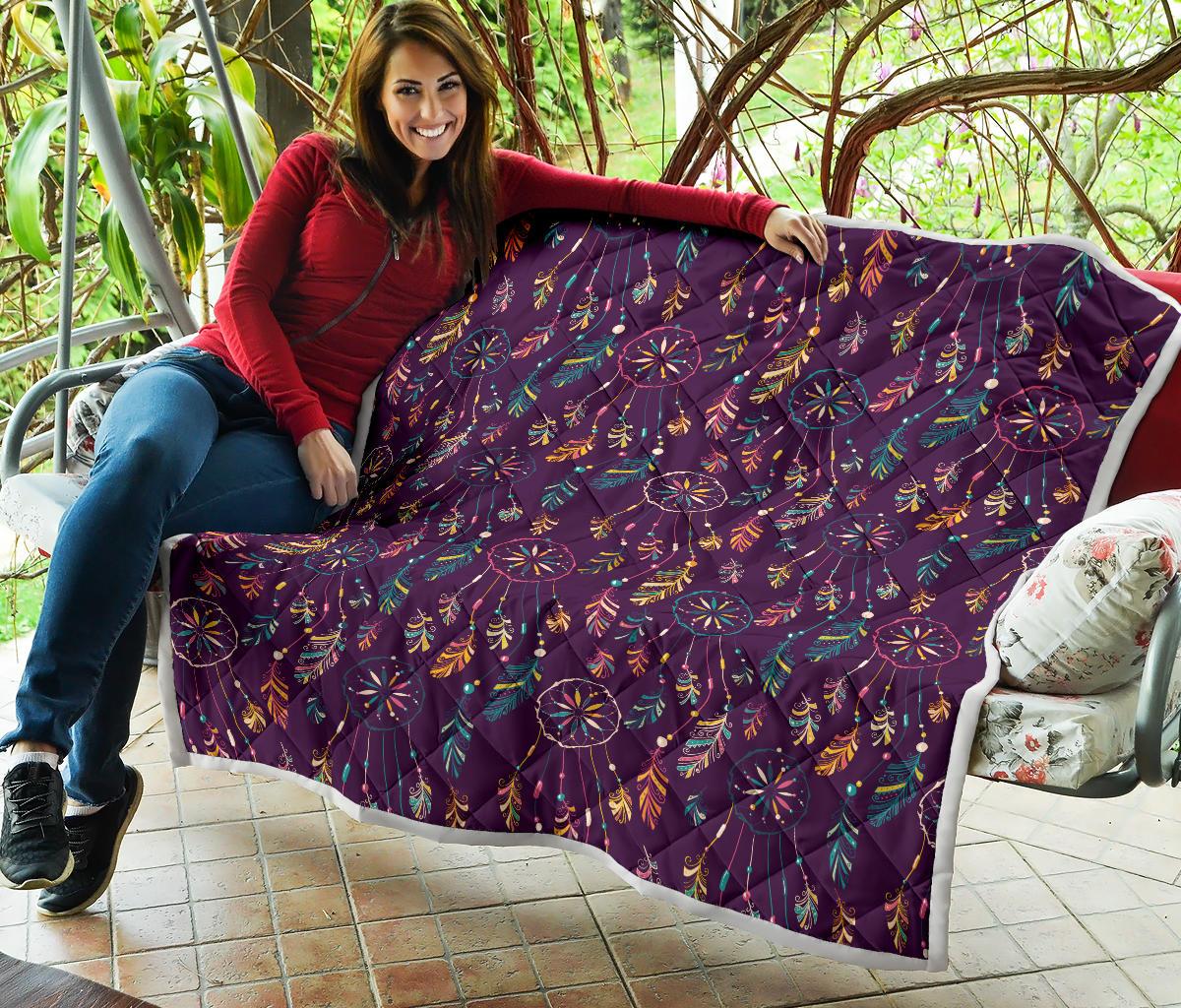 Dream Catcher Boho Design Premium Quilt-JTAMIGO.COM