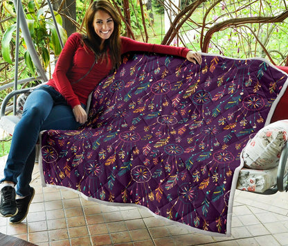 Dream Catcher Boho Design Premium Quilt-JTAMIGO.COM