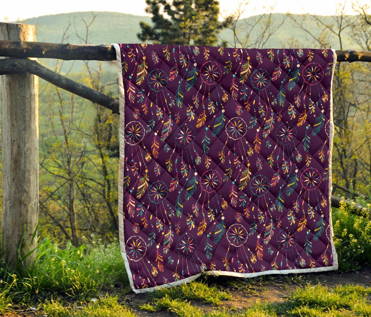 Dream Catcher Boho Design Premium Quilt-JTAMIGO.COM