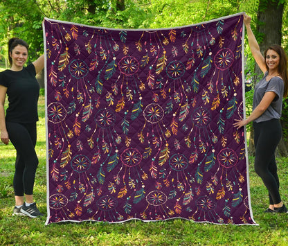 Dream Catcher Boho Design Premium Quilt-JTAMIGO.COM