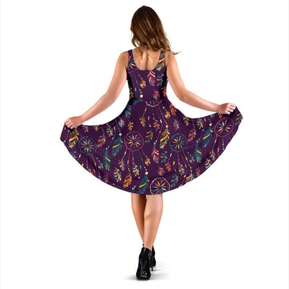 Dream Catcher Boho Design Sleeveless Dress