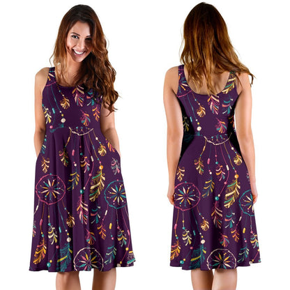 Dream Catcher Boho Design Sleeveless Dress