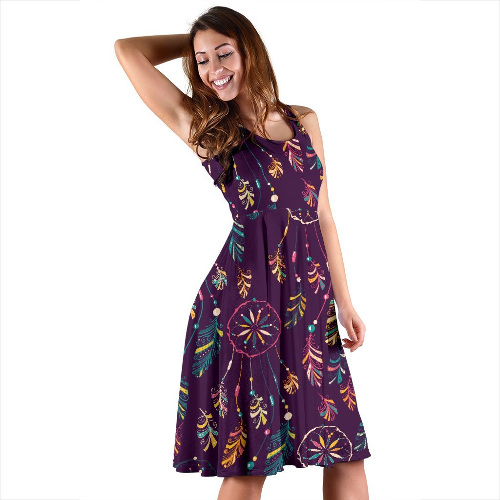 Dream Catcher Boho Design Sleeveless Dress