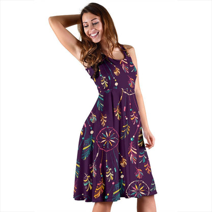 Dream Catcher Boho Design Sleeveless Dress
