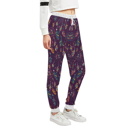 Dream Catcher Boho Design Unisex Casual Sweatpants (Model L11)-JTAMIGO.COM