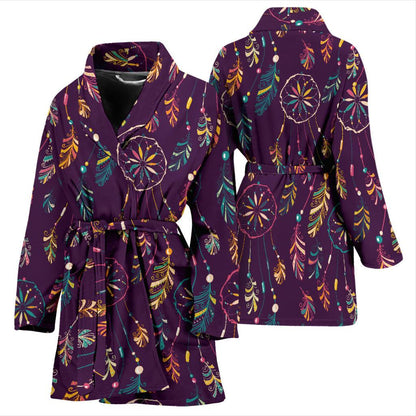 Dream Catcher Boho Design Women Bath Robe-JTAMIGO.COM