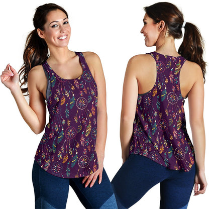 Dream Catcher Boho Design Women Racerback Tank Top