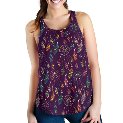 Dream Catcher Boho Design Women Racerback Tank Top