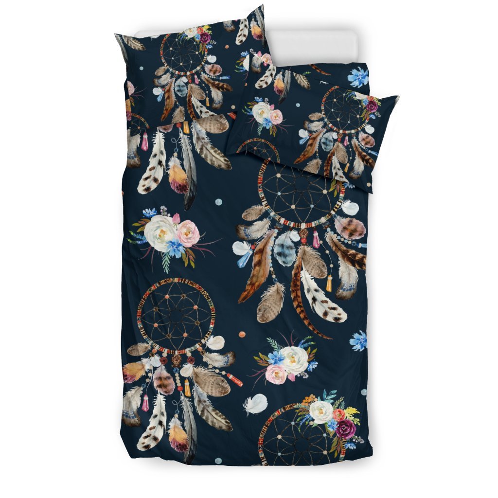 Dream Catcher Boho Floral Style Duvet Cover Bedding Set