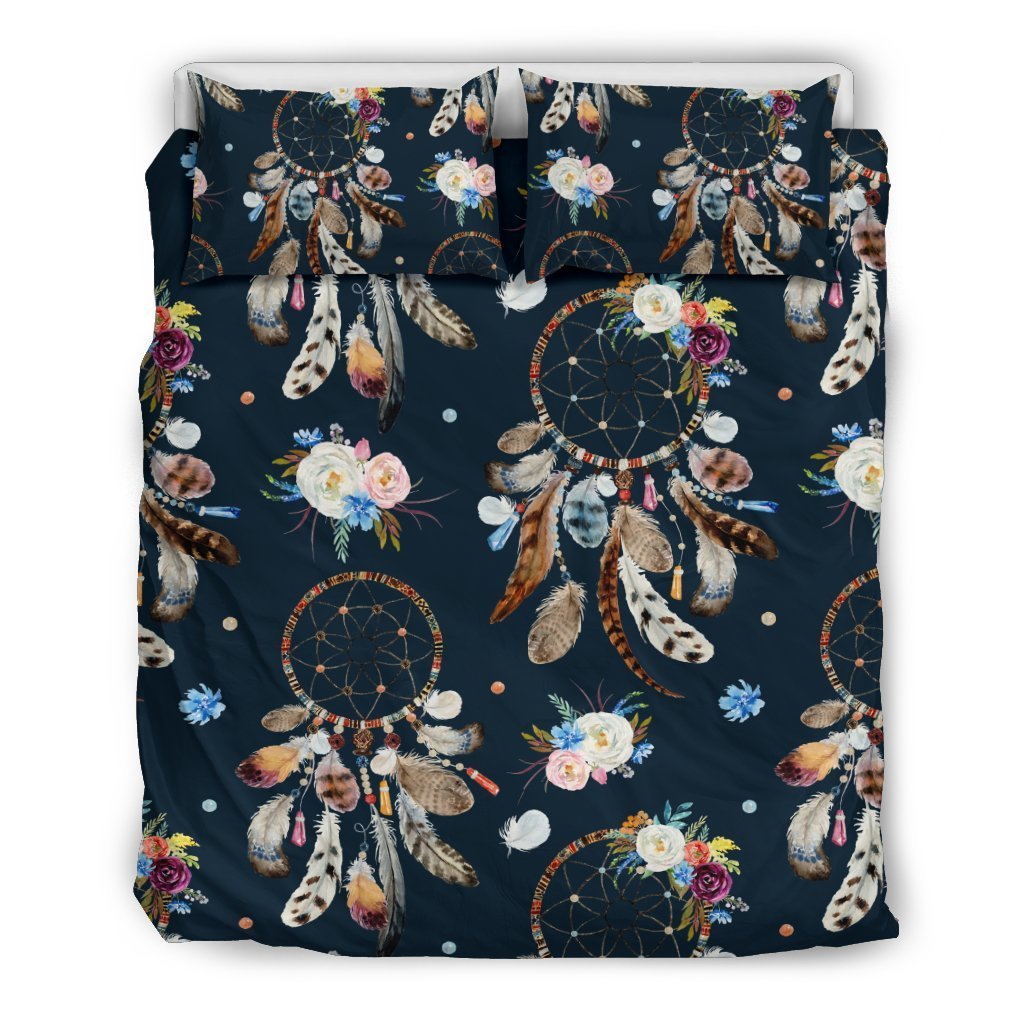 Dream Catcher Boho Floral Style Duvet Cover Bedding Set