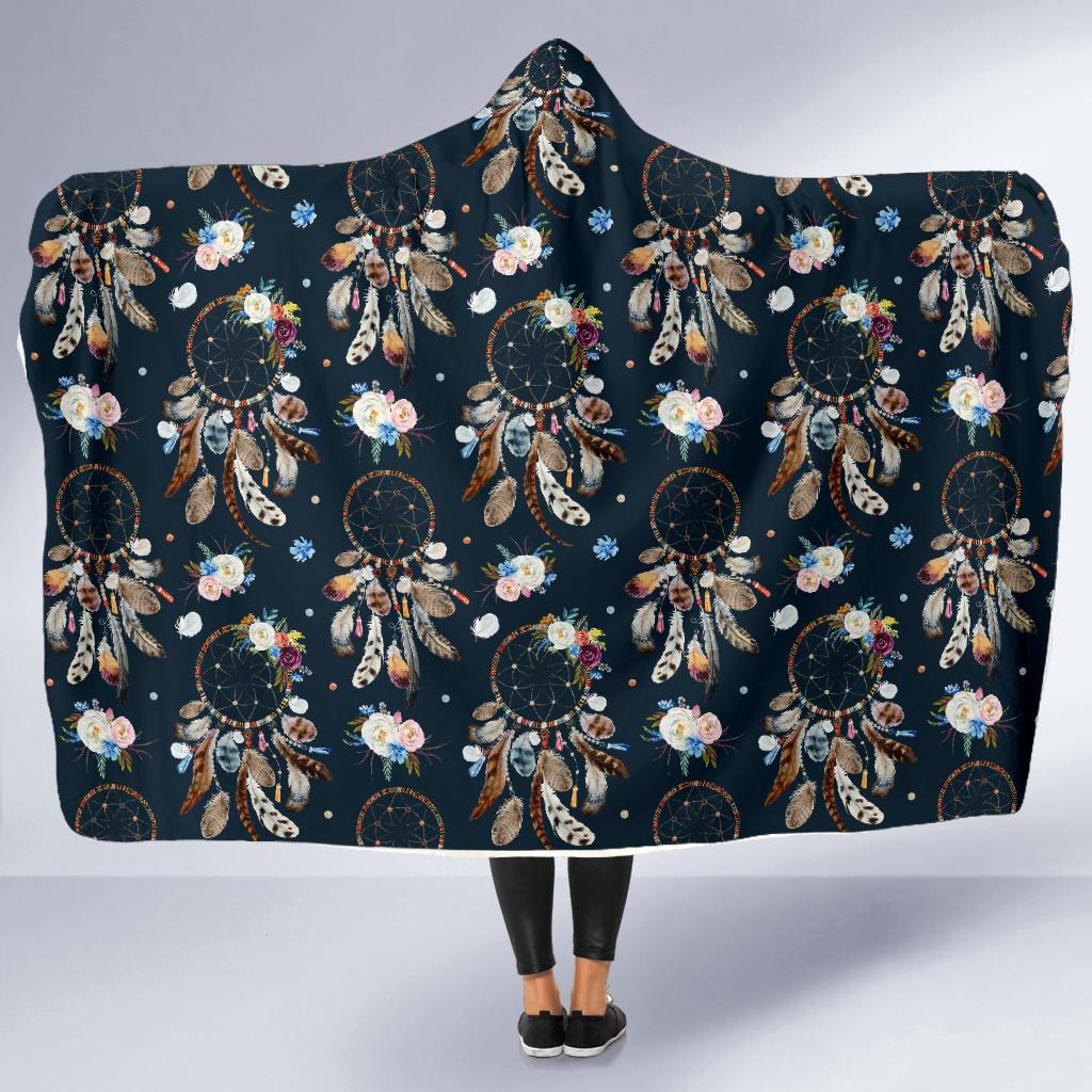 Dream Catcher Boho Floral Style Hooded Blanket-JTAMIGO.COM