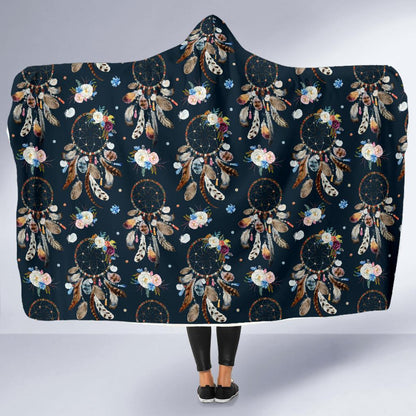 Dream Catcher Boho Floral Style Hooded Blanket-JTAMIGO.COM