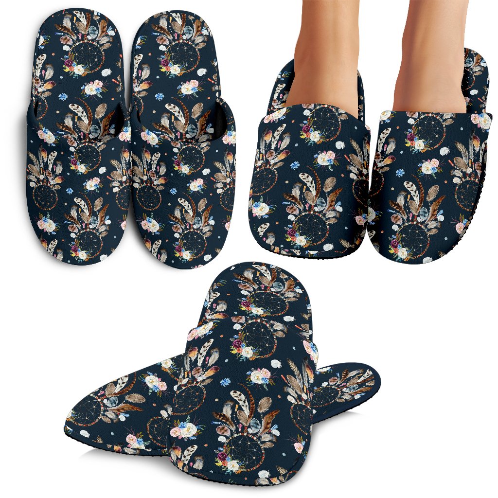 Dream Catcher Boho Floral Style House Slippers