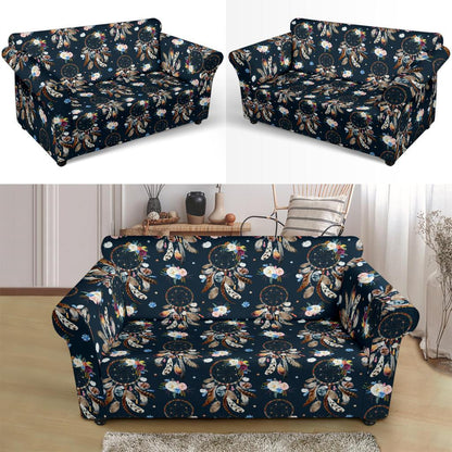 Dream Catcher Boho Floral Style Loveseat Slipcover-JTAMIGO.COM