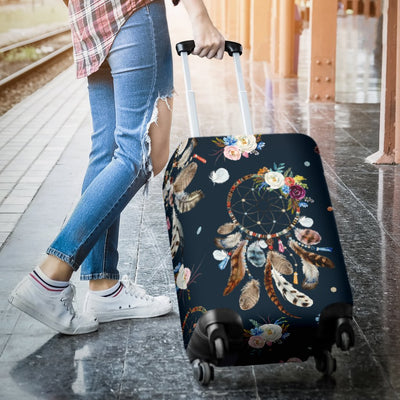 Dream Catcher Boho Floral Style Luggage Cover Protector