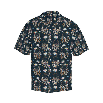 Dream Catcher Boho Floral Style Men Aloha Hawaiian Shirt
