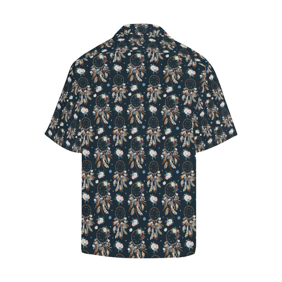 Dream Catcher Boho Floral Style Men Aloha Hawaiian Shirt