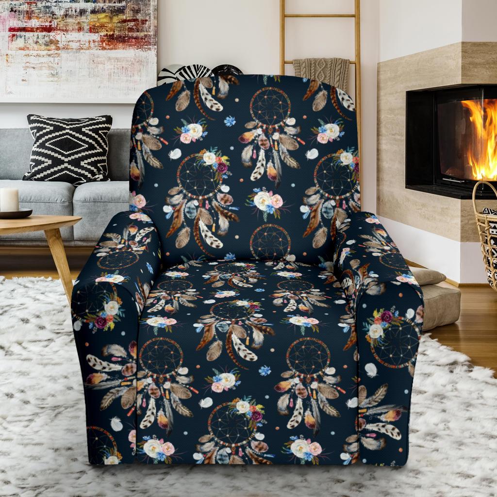 Dream Catcher Boho Floral Style Single Sofa Slipcover -JTAMIGO.COM