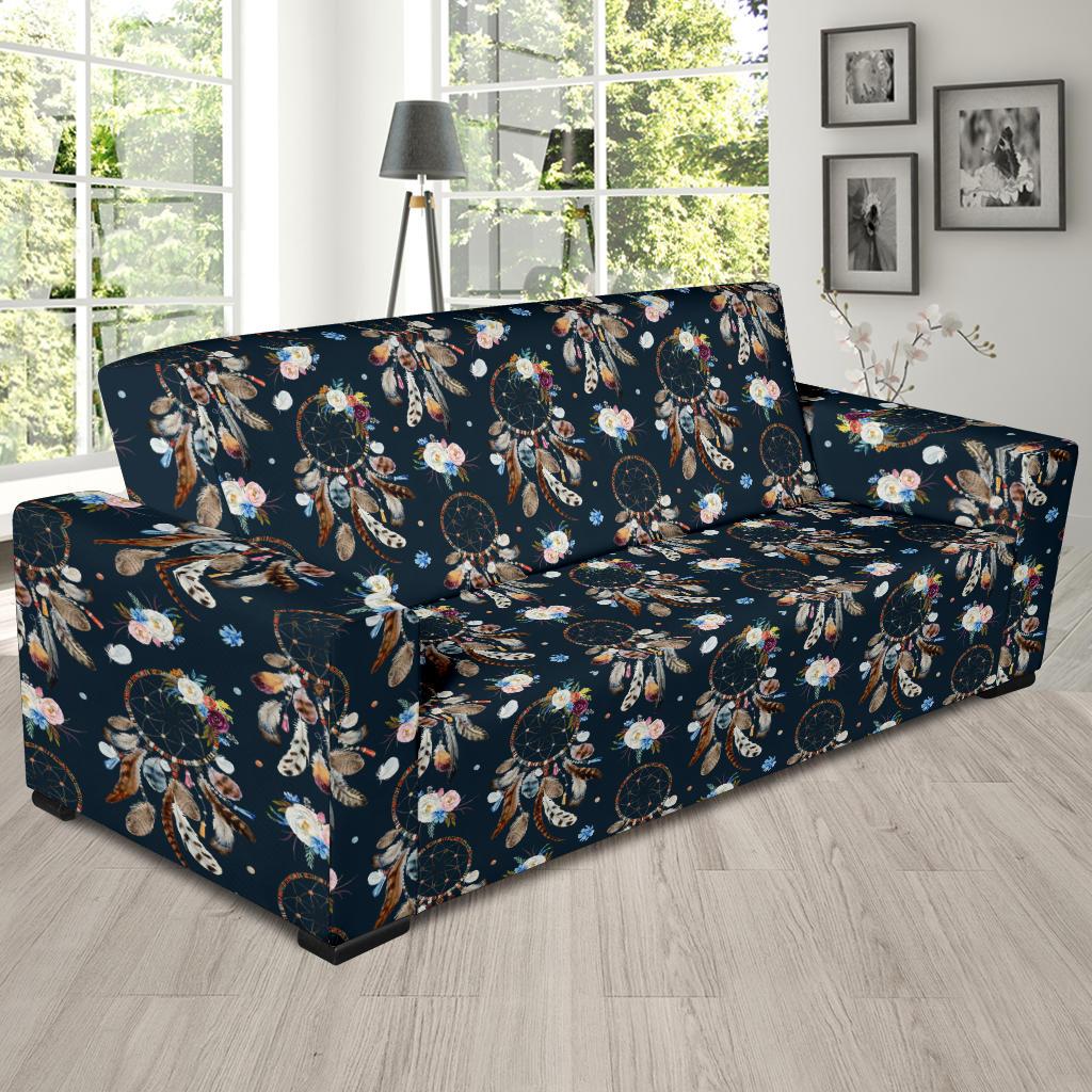 Dream Catcher Boho Floral Style Sofa Slipcover-JTAMIGO.COM
