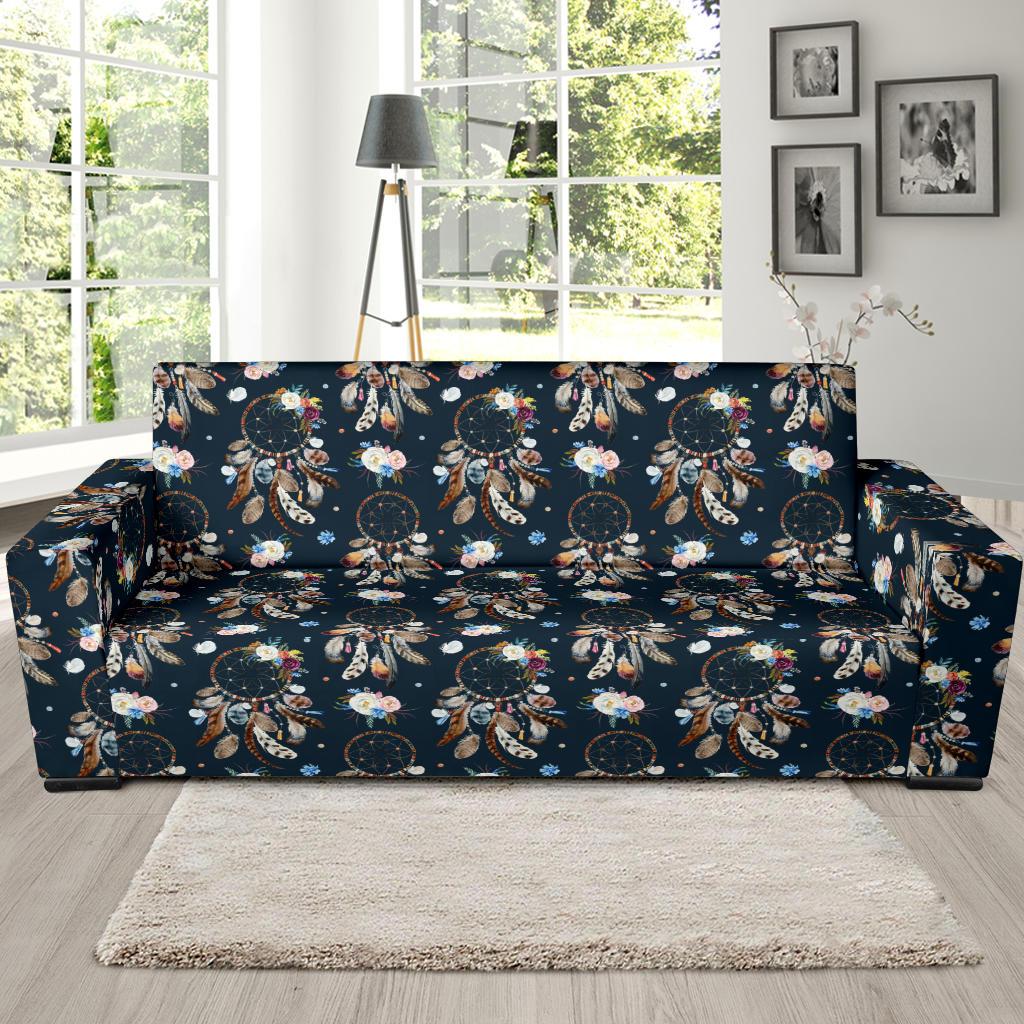Dream Catcher Boho Floral Style Sofa Slipcover-JTAMIGO.COM