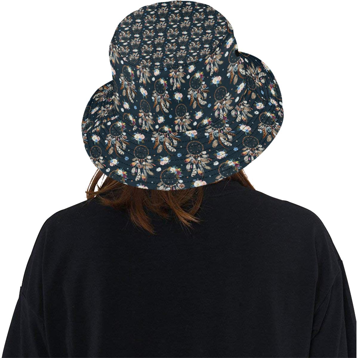 Dream Catcher Boho Floral Style Unisex Bucket Hat