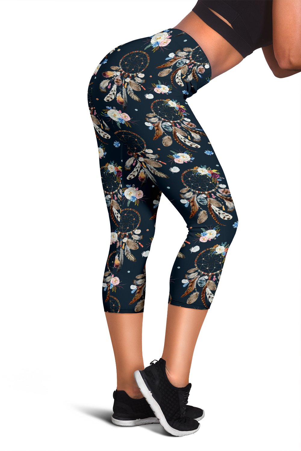 Dream Catcher Boho Floral Style Women Capris