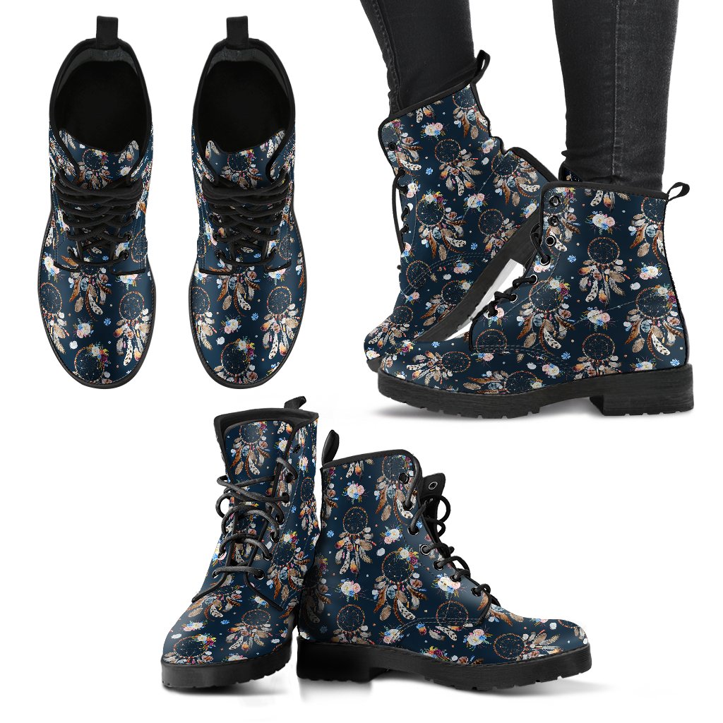 Dream Catcher Boho Floral Style Women Leather Boots-JTAMIGO.COM