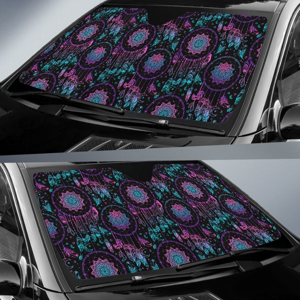 Dream Catcher Boho Mandala Car Sun Shade For Windshield
