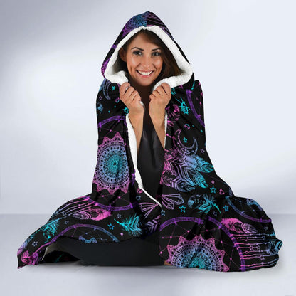 Dream catcher boho mandala Hooded Blanket-JTAMIGO.COM