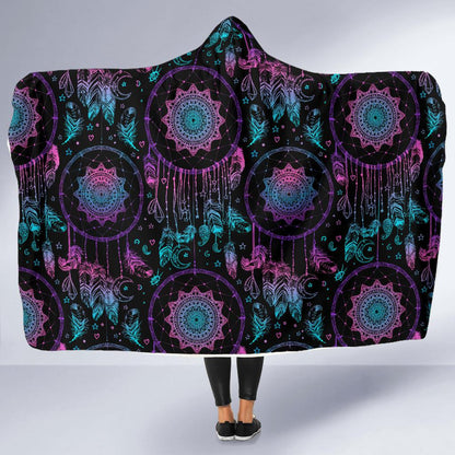 Dream catcher boho mandala Hooded Blanket-JTAMIGO.COM