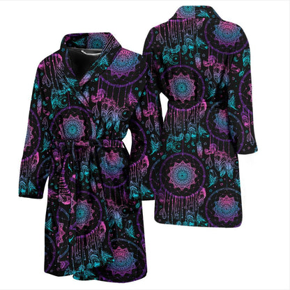 Dream catcher boho mandala Men Bath Robe-JTAMIGO.COM