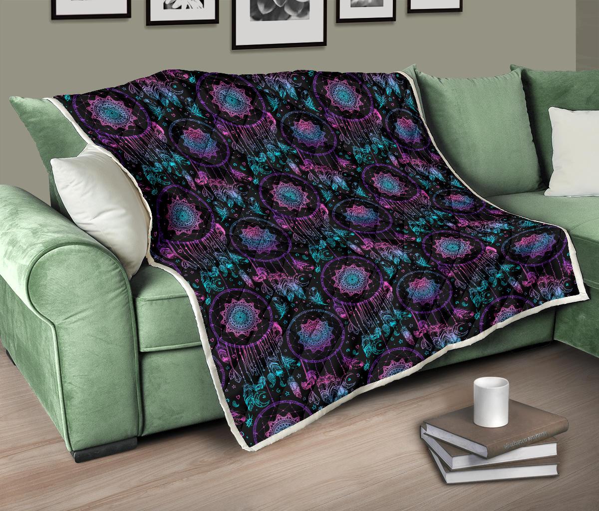 Dream catcher boho mandala Premium Quilt-JTAMIGO.COM